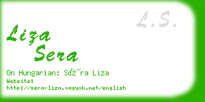 liza sera business card